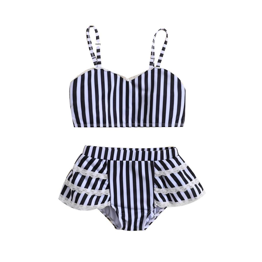 Cross-Border Girls' Halter Bikini Two-Piece Set