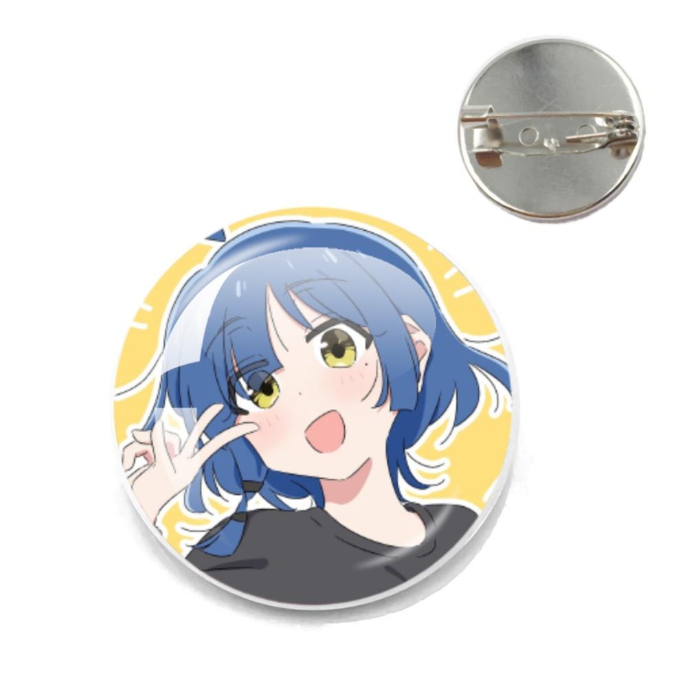 BOCCHI THE ROCK Pin Round Cartoon 20MM/25MM Metal Brooches Handmade Pins For Backpack Jewelry Accessories Gifts Creative Badge