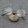 Round Frame Eyeglasses Simple Vintage Metal Frame Clear Lens Glasses Eyewear Oversized Circle Eye Glasses All Match for Students