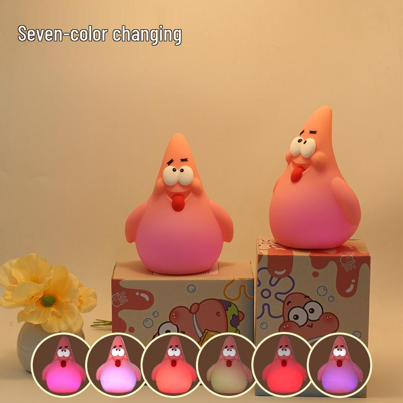 Patrick Star Silikon-Nachtlicht: Schlafbegleiter & Schlafzimmerdeko