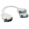 Hot Sale 15Pin VGA Male To 2 Vga Svga Female Adapter Splitter Video Monitor Cable