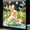 Easter Bunny Window Clings Cartoon Egg Stickers Cute Decoration For Home Classroom Nursery Shop Glass Display Decorations