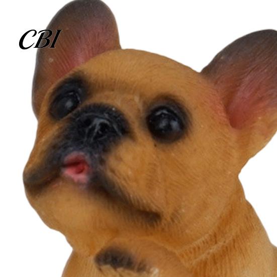 Decorative Resin Statues Cute Puppy Figurine, Ornament for Desk And Car Decor, Small Garden Realistic Dog Figurines, Miniature Animal Statue