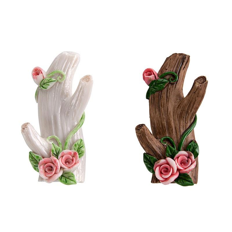 Creative Resin Tree Branch Hook Adhesive Clothes Storage Key Holder Entrance Convenient Nail-Free Simulation Design