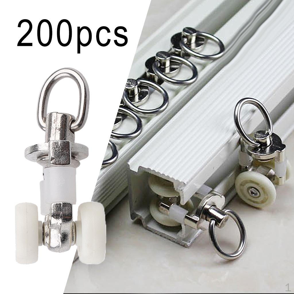 

200 штук 26 мм алюминиевых колесиков для штор