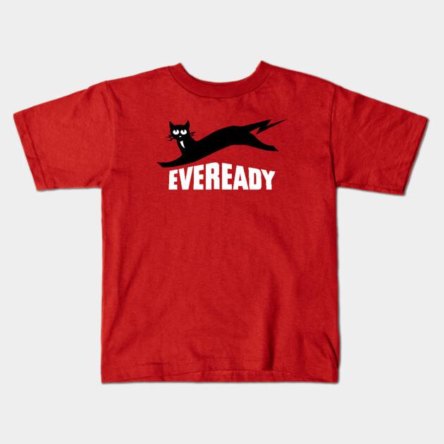 Boys Girls Soft Cotton Graphic Tees Eveready Cat Breathable Daily School Wear Kids T-Shirts