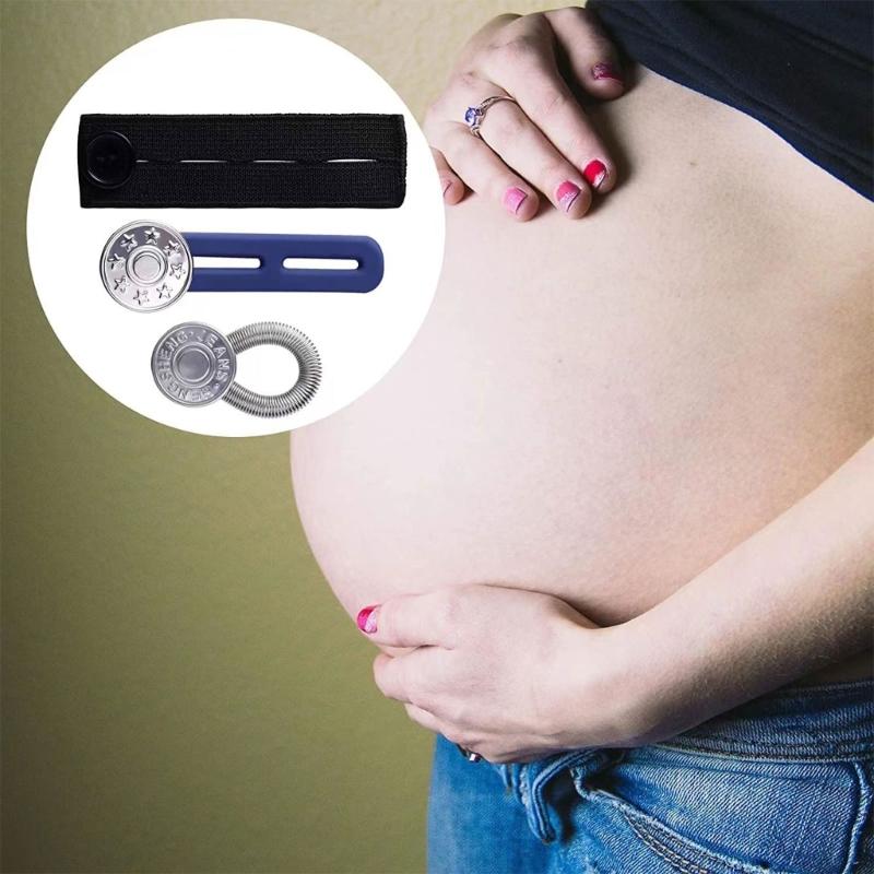 30pcs Pants Button Extender Adjustable Retractable Collar Extenders Elastic Jeans Waist Extender Button for Men Women