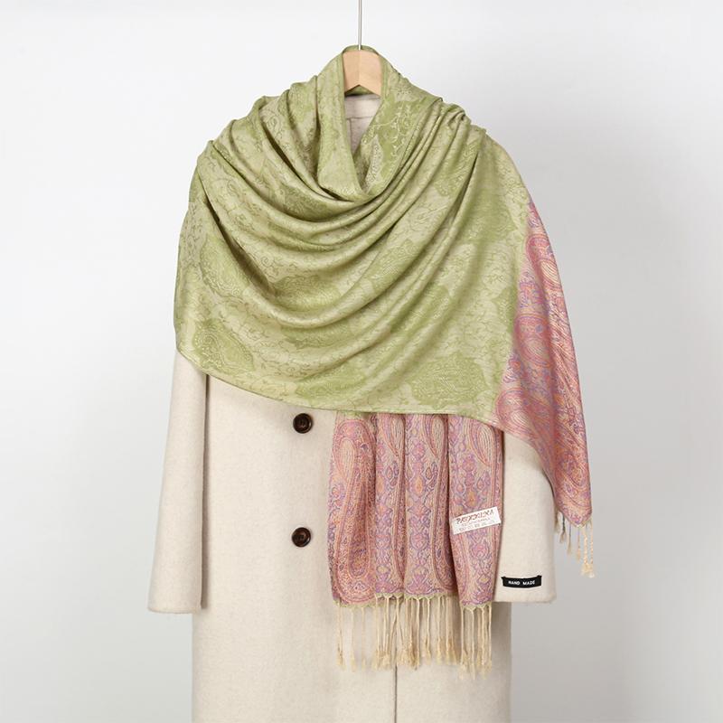 Women Paisley Scarf Cashmere Feeling Shawls Tassel Blanket Wraps Lady Scarves Foulard Bufanda Jacquard Pashmina Poncho Stoles