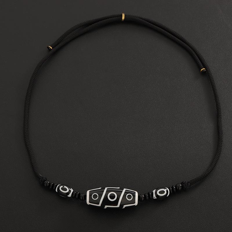 Oval Beaded Necklace for Men, Retro Minimalist Design High-end Trendy Sweater Chain Accessories Gift