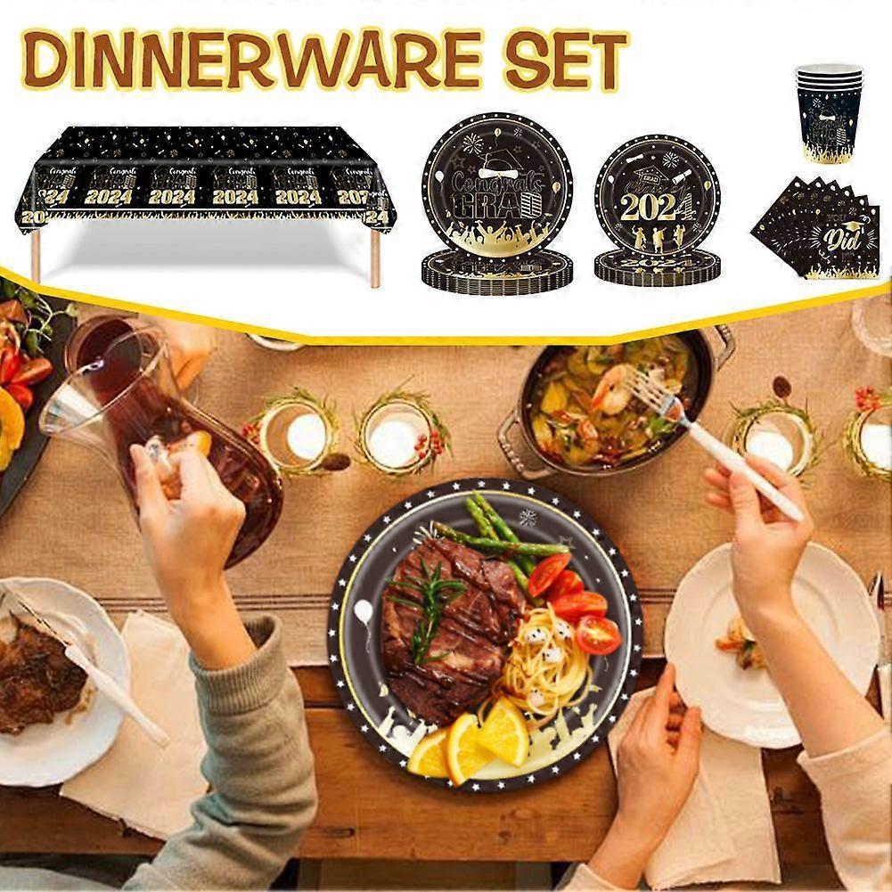 Class of 2024 Graduation Party Supplies -Congrats Grad Set Tableware UK