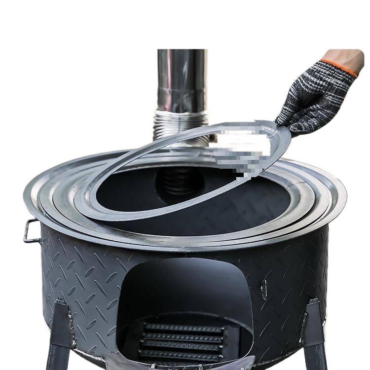 Portable Outdoor Camping Firewood Stove - Large Pot and Child Ground Pot Compatible