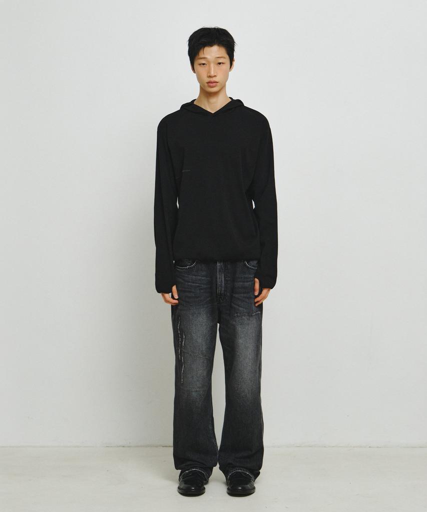 ENDOOR Scar Finger Hole Hoodie (Black)