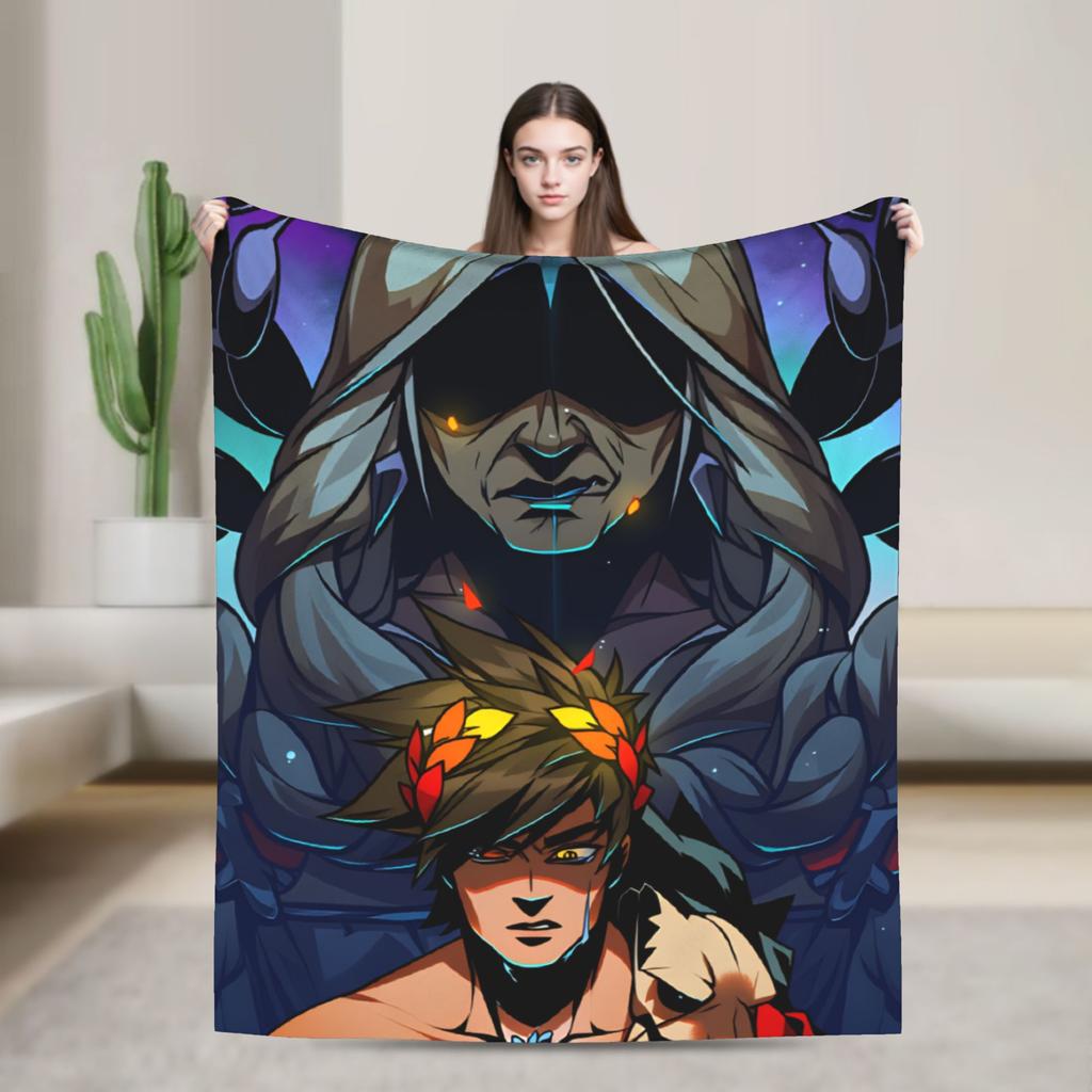 Hades Zagreus Flannel Blanket  Soft Warm Throw Blanket for Outdoor Travel Office Novelty Bedspread Sofa Bed Cover