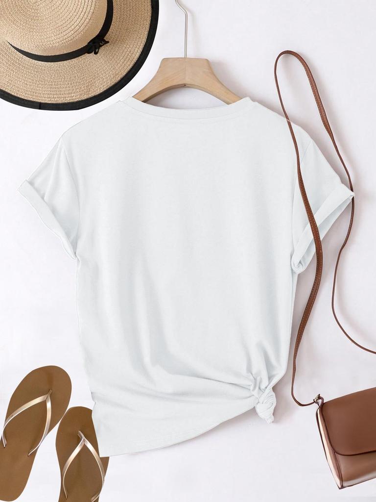 Women'S Casual T-Shirt with Leopard Print  Heart Graphic Short Sleeve Crew Neck Top for All Seasons Urban Style Printed T-Shirt