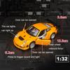 1/32 slitinový tlakový odlitek Porsche 911 GT3 RSR Model sportovního auta se zvukem a světlem, funkční hračky pro kluka k narozeninám