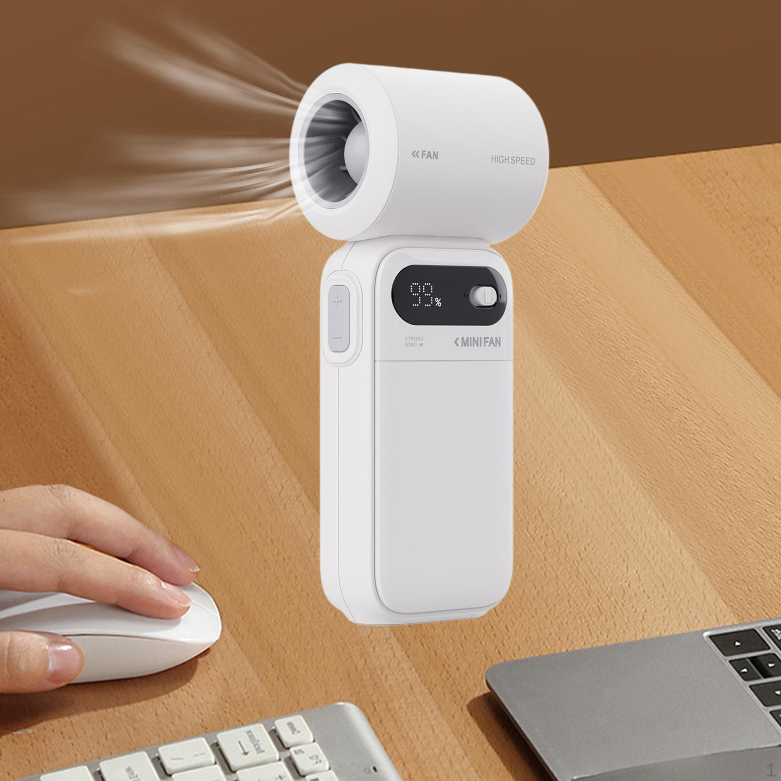 

Портативный вентилятор охлаждения легкий мини 4 скорости регулируемый мощный персональный для стола белый