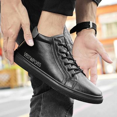 Fashion Genuine Leather Male Travel Ankle Boots Men Winter Plush Snow Boots Outdoor Male Comfortable Sneakers Brand Motorcycle Boots