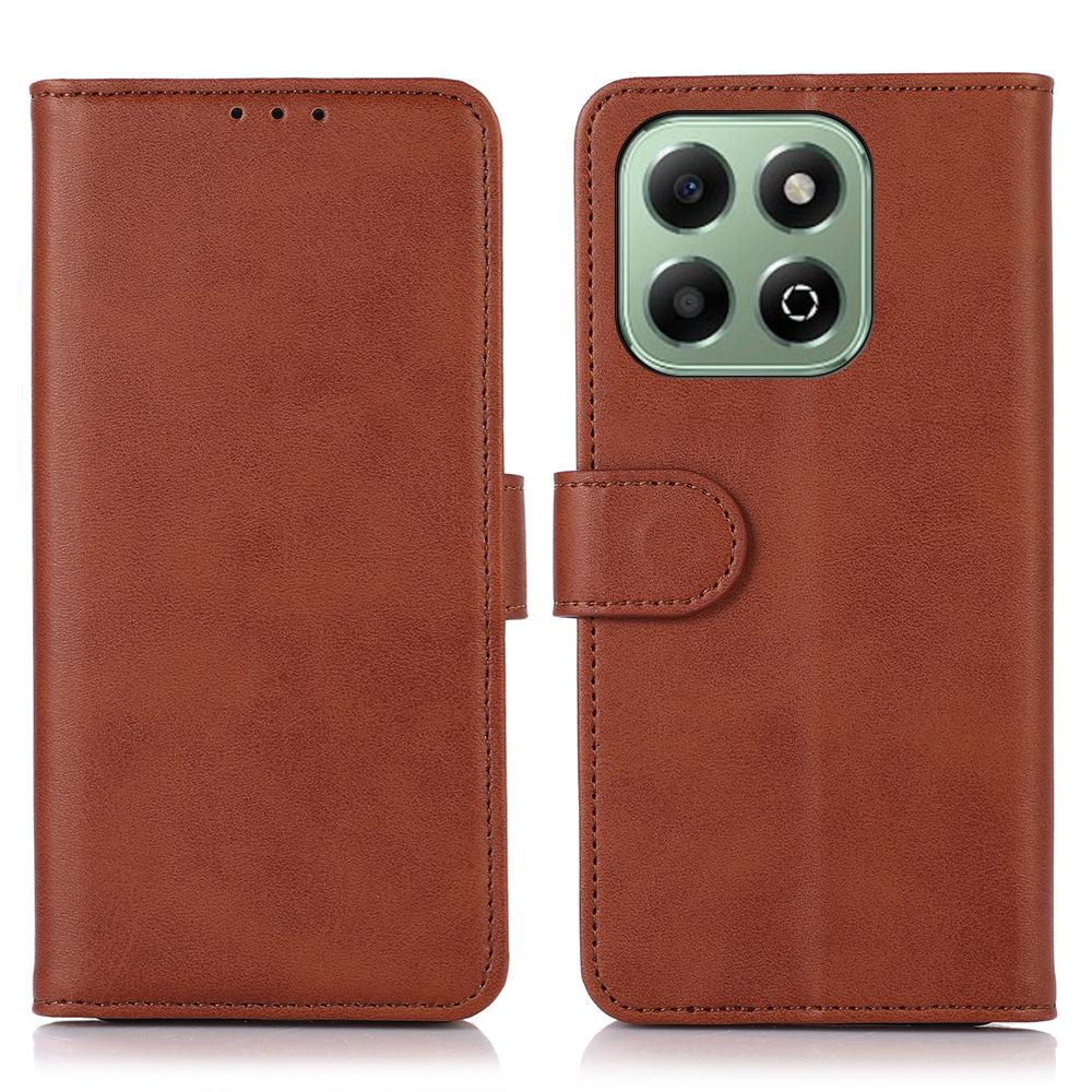 

For Honor X6b 4G Case Cowhide Texture Leather Wallet Phone Cover with Stand A