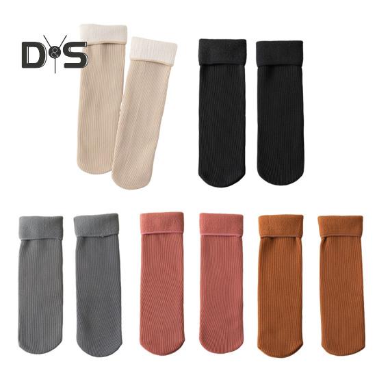 

5 пар зимних носков унисекс из толстого плюша средней длины, термоэластичные, нескользящие, однотонные, тонкие носки для катания на лыжах, коньках, кемпинга A