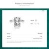 Modian Classic Rectangular Cutting Clear CZ Ring Solid 925 Silver Luxury Finger Rings For Women Wedding Fine Jewelry