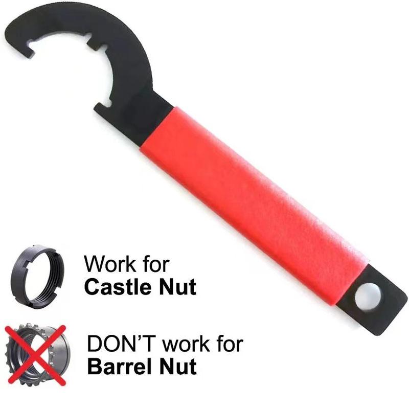 1Pc Anti Slip Handle Spanner Wrench Tool, Outer Diameter 1 1/4 Inches For Floor Pipes Fitting, Cars Walnut