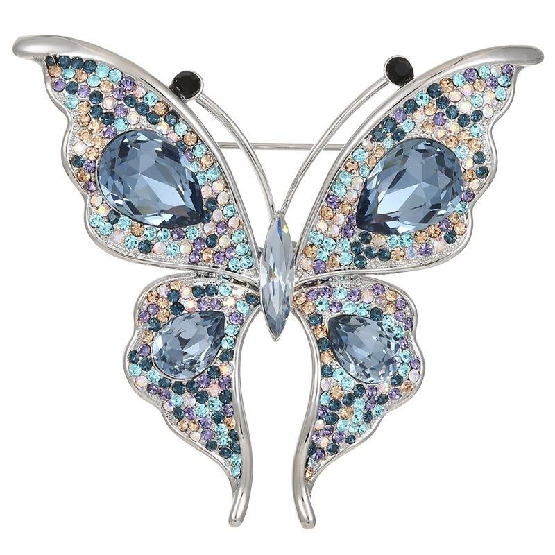 Yingyun Butterfly Brooch Is A High-end Women's Exquisite Crystal Butterfly Brooch with A Light Luxury Design Sense