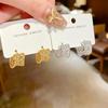 Elegant Geometric Zircon Twist Earrings for Women