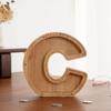 Wooden 26-letter English Letter Piggy Bank In Stock Children's Small Toy Storage Box Transparent Acrylic Piggy Bank Home Decor