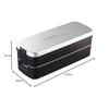 Asvel "Lantas FL" Lunch Box with Two-Tier Back, Silver, SS-T820