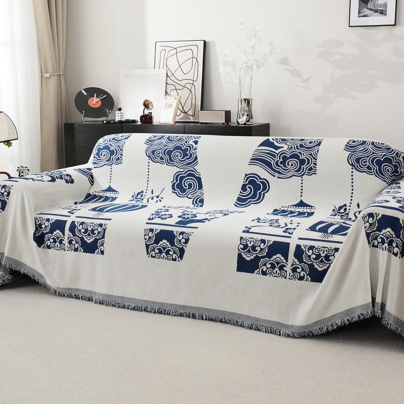 Sofa Cover Towel High Sense Anti-Scratching Cover Four Seasons Universal Leather Sofa Cushion Cover Cloth Blanket