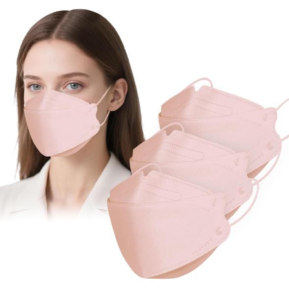 50 PCS KF94 Face Masks Blushpink-4Ply Breathable 3D Face Mask for Adult-Blushpink