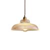 Japanese brass semicircular glass chandelier Nordic simple bed and bed bedroom hallway balcony bar dining room light