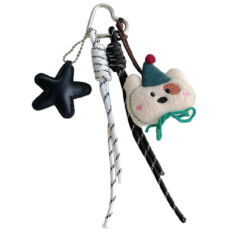 

Delightful Plush Bear Bag Charm Cartoon Keychains For Women and Girls Stylish Bag Pendant Cute Car Accessories Decors