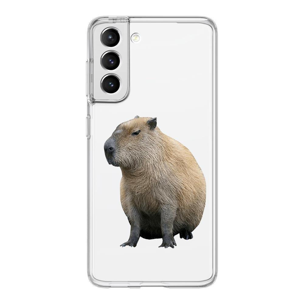 Cute Cartoon Capybara Phone Case For Samsung Galaxy S23 S22 S20 Ultra S21 FE 5G S10 S9 Plus S10E S8 Note 20 Silicone Clear Cover
