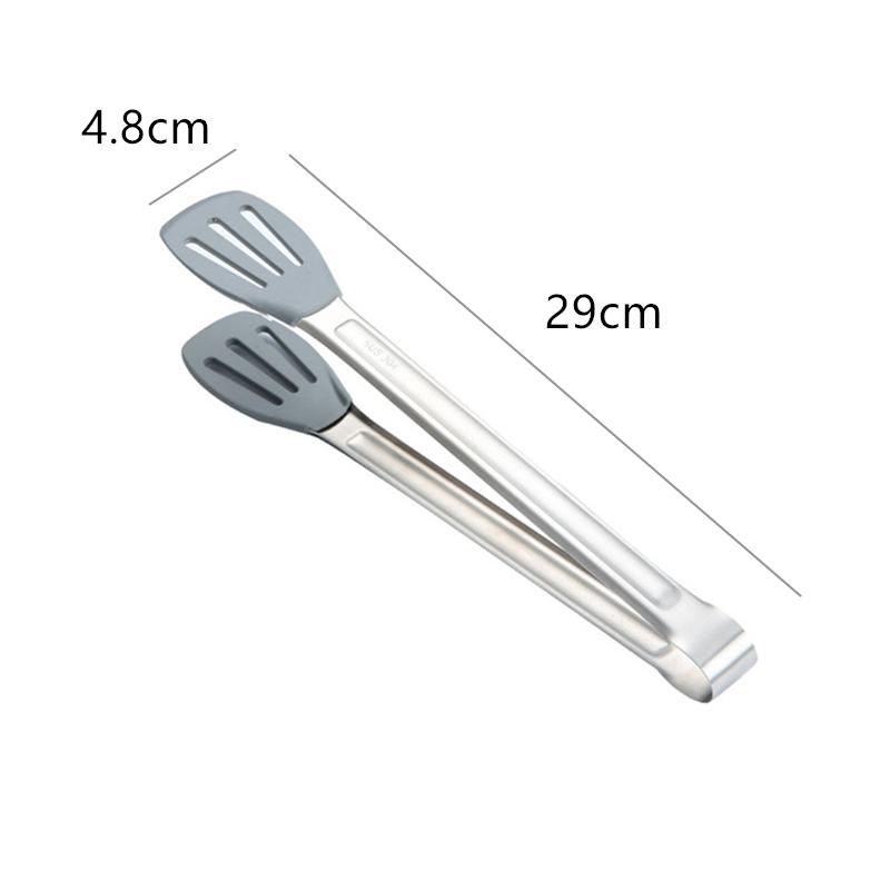 Stainless Steel Bread Tongs No-slip Handle Kitchen Tool for Salad Steak Meat Clip Cooking Accessories