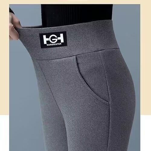 Lamm Fleece Leggings Frauen Tragen Neue 2023 Winter Fleece Verdickte Thermo Hosen Baumwolle Hosen Strumpfhosen