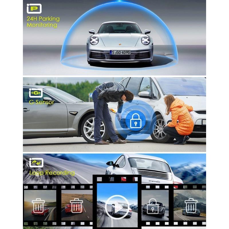 Streaming Media Driving Recorder High-definition 4K Rearview Mirror Front and Rear Dual Recording 12 Inch Reversing Image WiFi Interconnected GPS