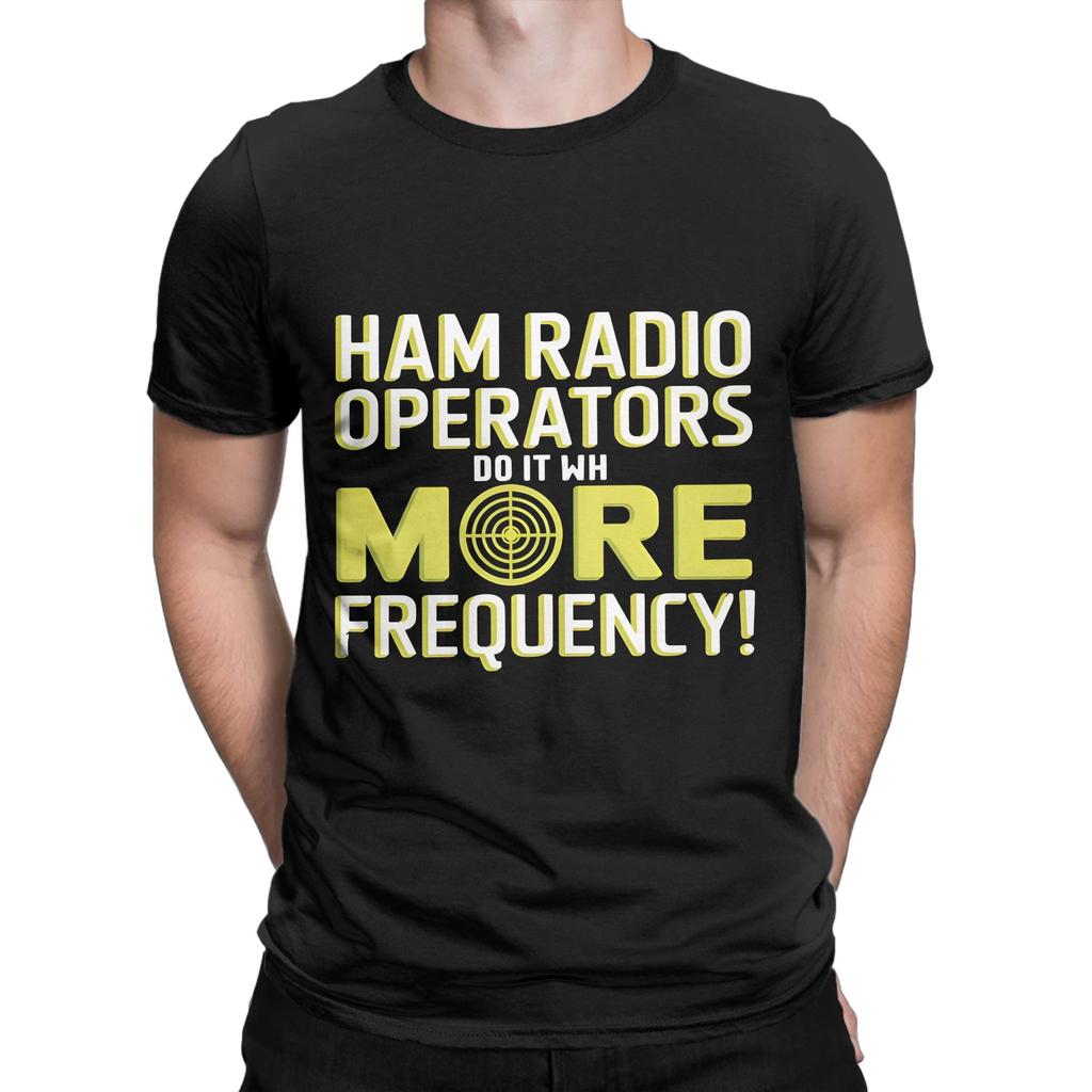 Print Amateur Ham Radio T-Shirt Unisex Round Neck Short Sleeve Tops 100%Cotton Summer Top Tee