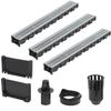 VidaXL Caniveau de drainage 3 pcs Acier galvanisé 3 m
