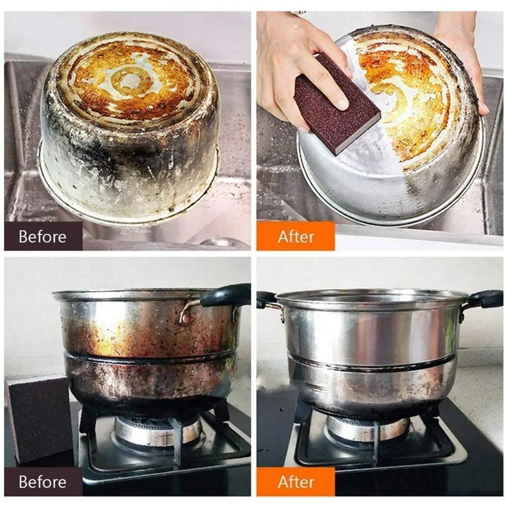 Nano Sünger Silgi Carborundum Pas Temizleme Temizleme Sünger Fırçası Mutfak Pot Bulaşık Pas Temizleme Temizleyici Aksesuarları