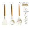 Silicone Spatula & Ladle Set with Wooden Handle for Home and Baby Food Preparation - High Quality, Stylish Design