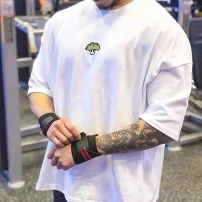 Sports Short-sleeved Men's T-shirt Summer Loose Equipment Gym Fitness Dog Brother Elastic Muscle Trendy Brand Large Size