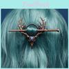 Skull Nordic Antler Crow Gothic Hairpin – Viking Headdress Halloween Hair Accessory