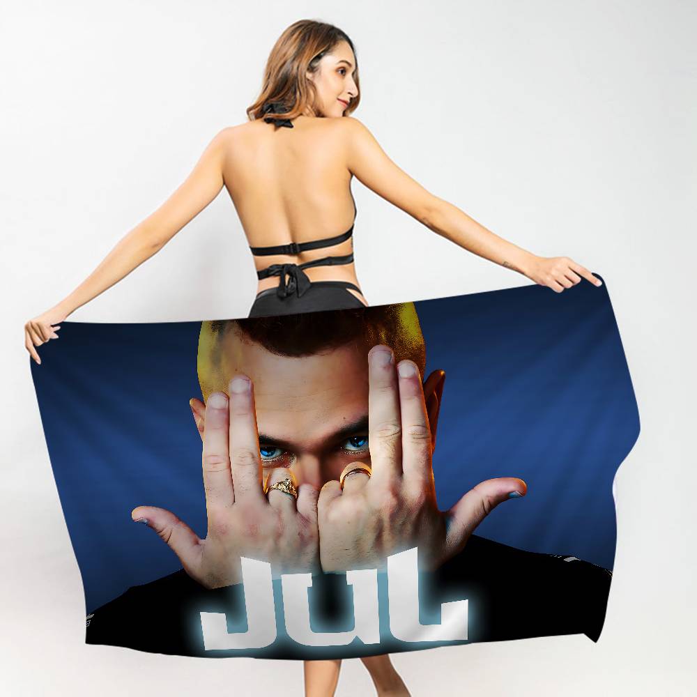 1pc Popular Singer JuL Microfiber Printed Beach Towel Mountain Climbing Yoga Beach Swimming Running Absorbent Soft Towel