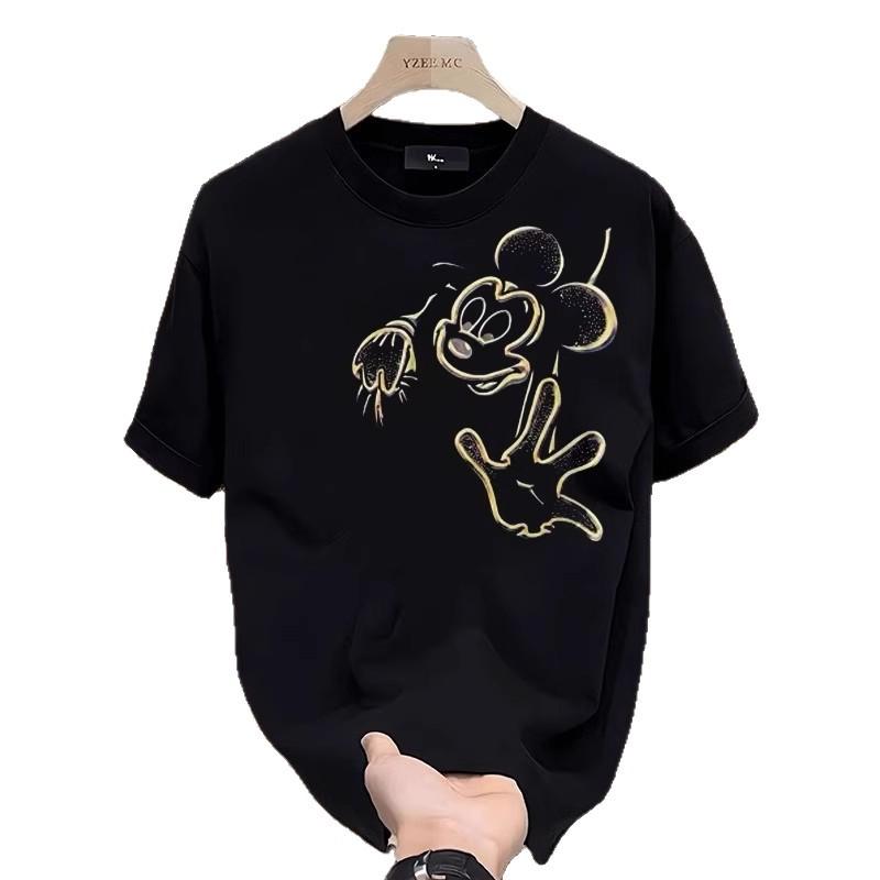American Trendy Brand Short-Sleeved Pure Cotton Men'S Printed T-Shirt Trendy Men'S And Women'S Versatile Round Neck T-Shirt Men'S