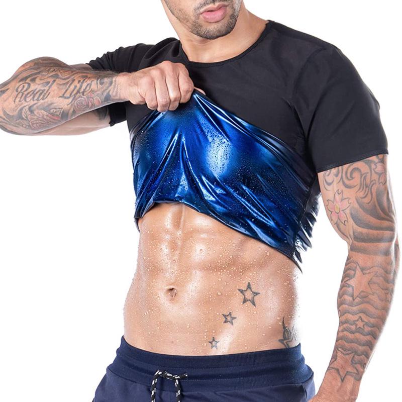 Europejska i Amerykańska Męska Kamizelka Sauna Pot Body Shaper do Kontroli Brzucha i Fitnessu.