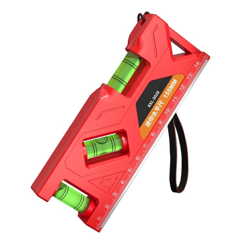 Magnetic Torpedos Level and Ruler, 180/90/45/45 Degree Bubble,Horizontals Ruler Spirits Level for Woodworking
