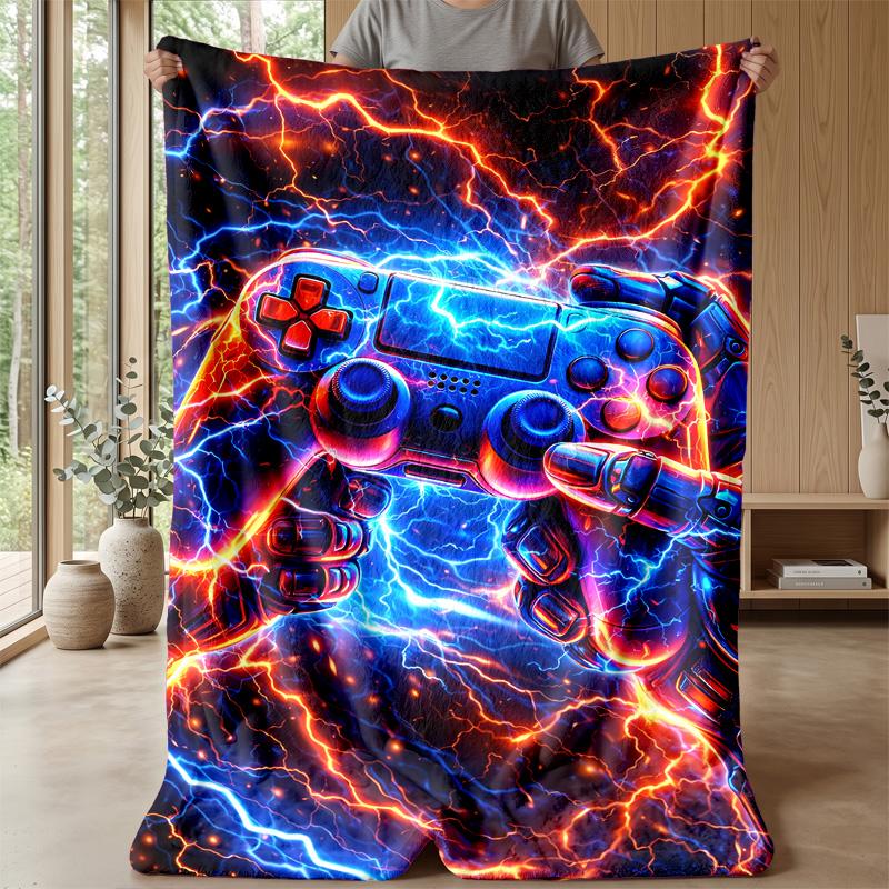 Robotic Hand Holding Game Controller Theme blanket Lightweight Warm Flannel Blanket Decorative Throw Blanket for Home Decoration