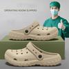 Men's Women's Operating Room Slippers Hole Shoes Doctors Nurses EVA Anti Slip Anti Odor Outdoor Beach Slippers