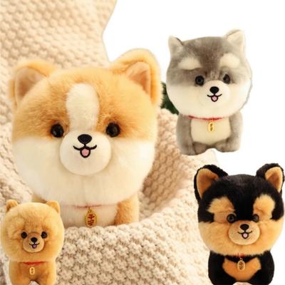 Kreslený 20cm nadýchaný pes mačka plyšová hračka šteniatko model Husky plyšová sprievodná bábika hračky pre deti darček domáca dekorácia